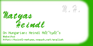 matyas heindl business card